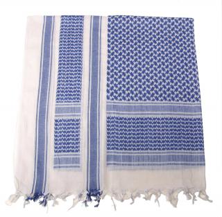 Arabský šátek s třásněmi (palestina, arafat) modro-bílý 115x110cm