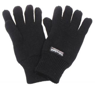 Pletené rukavice Thinsulate černé Velikost: L