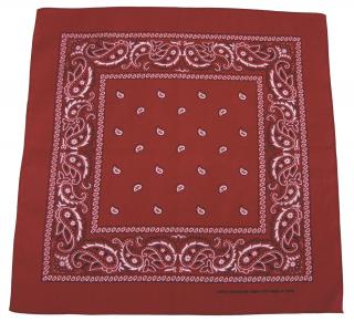 Šátek červeno-černá barva 55 x 55 cm bavlna