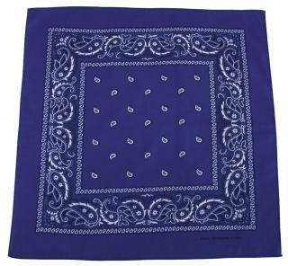 Šátek modro-bílá barva 55 x 55 cm bavlna