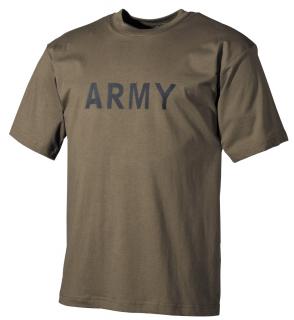 Tričko s potiskem Army olivové Velikost: XL