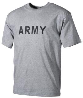 Tričko s potiskem Army šedé Velikost: XL