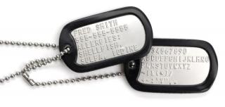 US Army DOG TAG nerez s ražbou