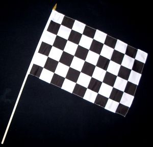Vlaječka - praporek cílová (šachovnice) 30 x 45 cm