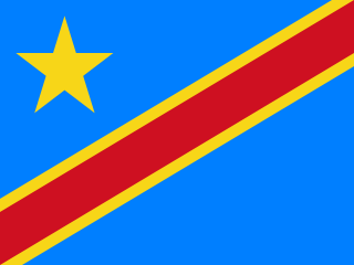 Vlajka Demokratické republiky Kongo o velikosti 90 x 150 cm