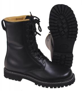 Vysoké vojenské boty černé Velikost: 38