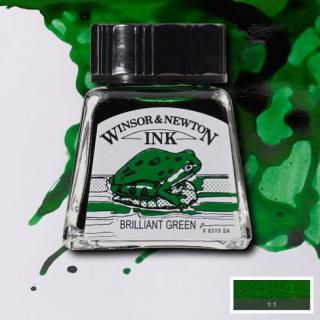 046 Brilliant green 14ml Drawing ink Winsor and Newton (barevná tuš)