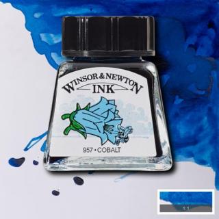 176 Cobalt 14ml Drawing ink Winsor and Newton (barevná tuš)