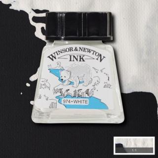 702 White 14ml Drawing ink Winsor and Newton (barevná tuš)