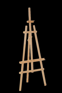 Ateliérový malířský stojan malý 120cm borovicový přírodní (dodáváno v rozloženém stavu)