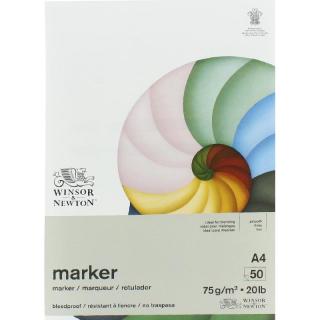 Blok Bleedproof pad  A4 75g 50 listů Winsor &amp; Newton (Bleedproof paper pad pro fixy a markery)