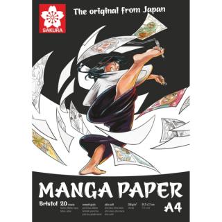 Blok na komiksy Manga A4 250g 20 archů Sakura (lepený na krátké straně )