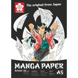 Blok na komiksy Manga A5 250g 20 archů Sakura (lepený na krátké straně )