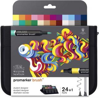 Brushmarker fixy 24ks Winsor and Newton (umělecké fixy na lihové bázi)