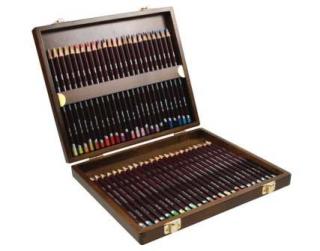 Coloursoft pastelky 48ks ve dřevěném kufříku (velice syté krémové pastelky)
