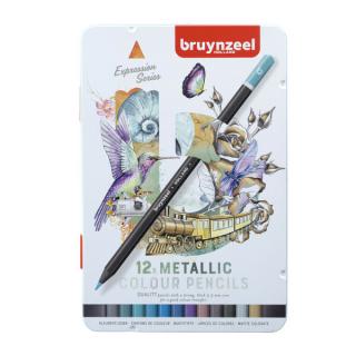 Pastelky Bruynzeel Expression metalické 12ks Royal Talens (pastelové odstíny)