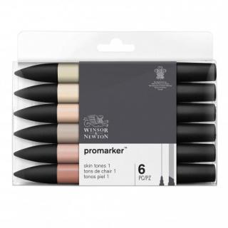 Promarker fixy 6ks pleťové odstíny č.1 Winsor and Newton (umělecké fixy na lihové bázi)