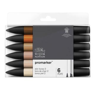 Promarker fixy 6ks pleťové odstíny č.2 Winsor and Newton (umělecké fixy na lihové bázi)