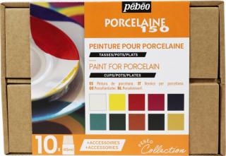 Sada Porcelaine 150 10x45ml Pebeo (barvy na porcelán voděodolné, vypalovací)