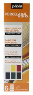 Sada vypalovacích barev Porcelaine 150 6x20ml Pebeo (barvy na porcelán voděodolné, vypalovací)