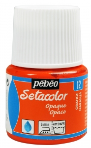 Setacolor Opaque č.12 oranžová  45ml Pebeo (barva na textil zažehlovací)