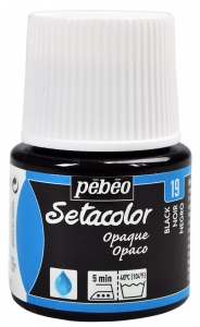 Setacolor Opaque č.19 černá 45ml Pebeo (barva na textil zažehlovací)
