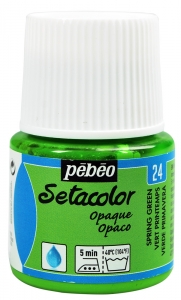 Setacolor Opaque č.24 zelená jarní 45ml Pebeo (barva na textil zažehlovací)