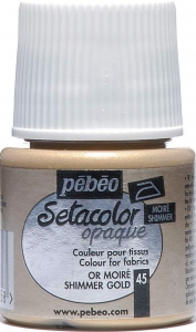 Setacolor Opaque č.45 zlatá 45ml Pebeo (barva na textil zažehlovací)