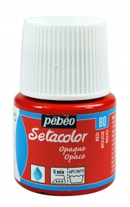 Setacolor Opaque č.80 červená 45ml Pebeo (barva na textil zažehlovací)