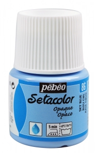 Setacolor Opaque č.86 nebeská modrá 45ml Pebeo (barva na textil zažehlovací)