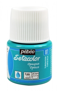 Setacolor Opaque č.87 tyrkysová 45ml Pebeo (barva na textil zažehlovací)
