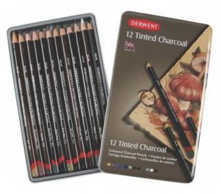 Tinted Charcoal sada 12ks DERWENT (barevný uhel)