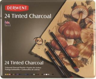 Tinted Charcoal sada 24ks DERWENT (barevný uhel)