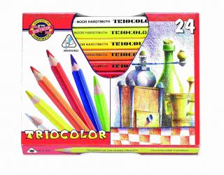 Trojhranné pastelky široké Triocolor 24ks Kohinoor (široké 11,5mm)