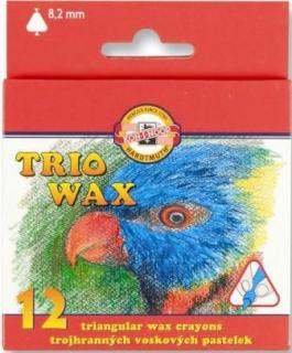 Trojhranné voskovky TRIO VAX 12ks Kohinoor (pro děti)
