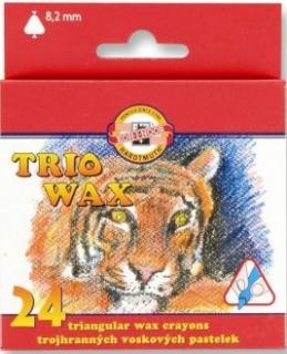Trojhranné voskovky TRIO VAX 24ks Kohinoor (pro děti)