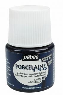 Vypalovací barvy na porcelán černá abyss 41 PORCELAINE150 45ml Pebeo (barvy na porcelán voděodolné, vypalovací)