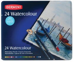 Watercolour akvarelové pastelky 24ks DERWENT (akvarelové pastelky profesionální )