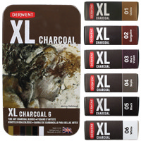 XL Charcoal 6ks Derwent (tlusté barevné uhly)