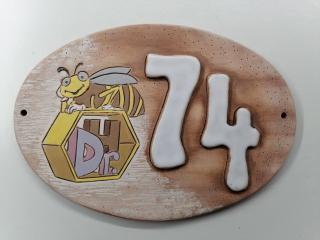 Keramické číslo s logem (keramické číslo, logo)