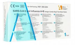 Antigenní test Rapid SARS-CoV-2 + chřipka A/B, 1 test