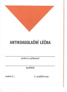 Antikoagulační léčba - leporelo, 100 ks