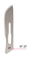 Čepelka skalpelu CHIMO varianta: č. 21, 100 ks