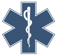Modrá hvězda života - zdravotnický znak varianta: modrá hvězda 10 cm na sklo