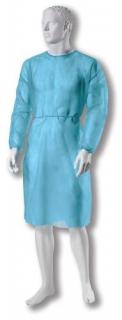Návštěvnický jednorázový plášť (10 ks) barva: modrý, 10 ks v balení