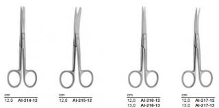 Nůžky chirurgické jemné  CM varianta: rovné hrotnatotupé 12 cm
