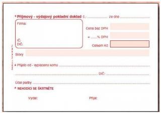 Příjmový - výdajový pokladní doklad varianta: nepropisovací ET060