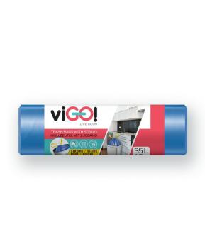 Pytel na odpad VIGO, LDPE varianta: 30-35l, 15 ks zatahovací