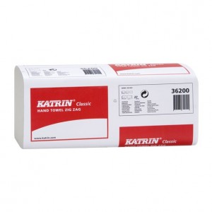 Ručník papírový KATRIN 2 vrstvy varianta: bílý 1 bal 200 listů  (karton 20 bal)