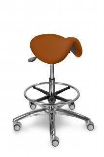 Stolička s tvarovaným nastavitelným sedákem a oporou pro nohy